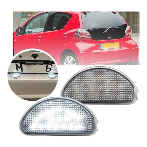Feux de plaque d'immatriculation LED compatibles avec Aygo 2005–2014 MK I (AB10) 81270–0H010 Canbus Aygo LED feux arrière (1/5)