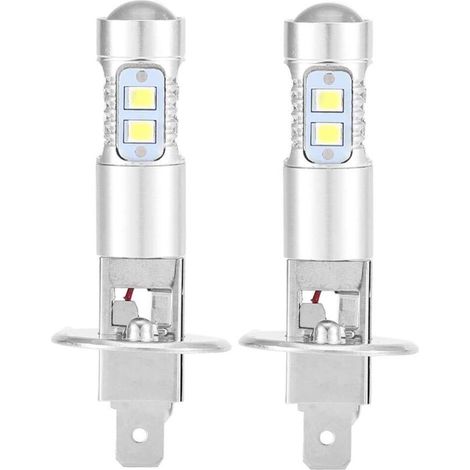 Super Blanc 100W Led Phares Ampoules Kit Brouillard Lumière de Conduite 2X H1 6000K (1/5)