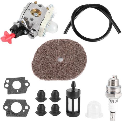 Kit de nettoyage de filtre à air et de carburateur pour Stihl FS50 FS56 FS40 FS70 FC56 FC70 ZAMA C1M&8209S267A (1/4)