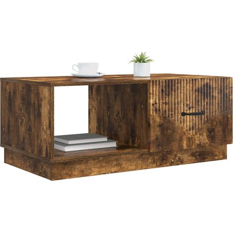 Maison Exclusive - Couchtisch Geräucherte Eiche 90 x 50 x 37 cm H