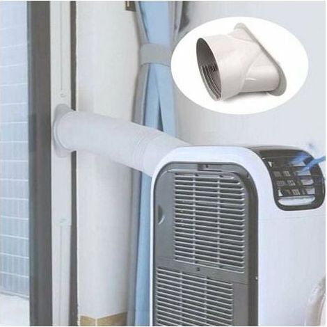 Abluftschlauchadapter – Für mobile Klimageräte – 130 mm Flachstecker – Universelles Linksgewinde – 1 Stück (1/5)