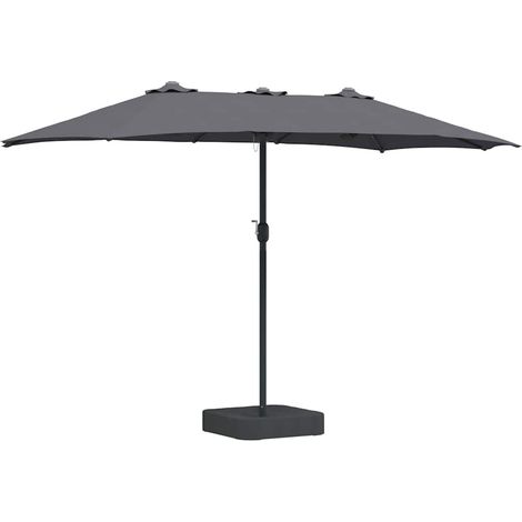 Parasol de jardin,Parasol d'extérieur Anthracite 385 x 209 x 244 cm tissu CFW68322 (1/5)