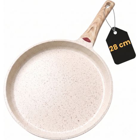 VENTEO - Poele à crepe Poele induction et autres feux temoin de chauffe sur poele induction crepiere induction grand format 28cm