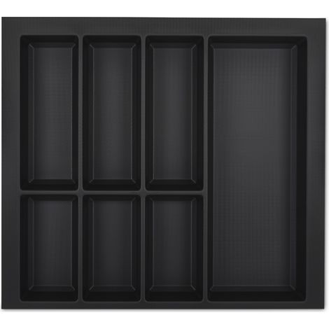 ORGA-BOX VII Besteckeinsatz  Besteckkasten schwarz 600 mm mit Softtouch Oberfläche (1/5)
