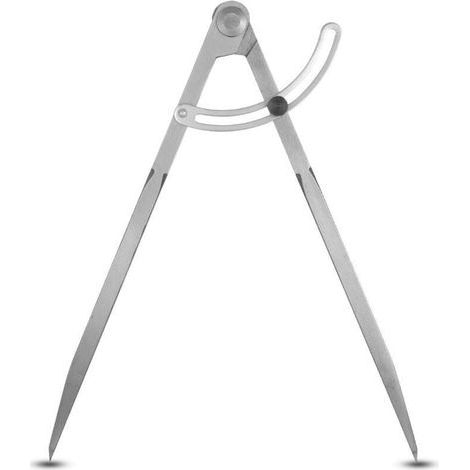 Compas à Pointes Sèches Professionnel en Acier Carbone Compas 300mm Grand Diamètre pour Charpentier Menuisier Ébéniste Architecte Tailleurs de pierre, Jauge Precision de Marquage Industriel,de (1/4)