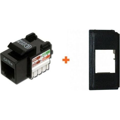 Digitus presa di rete cat.5e utp serie Bticino Now nera nero rj45