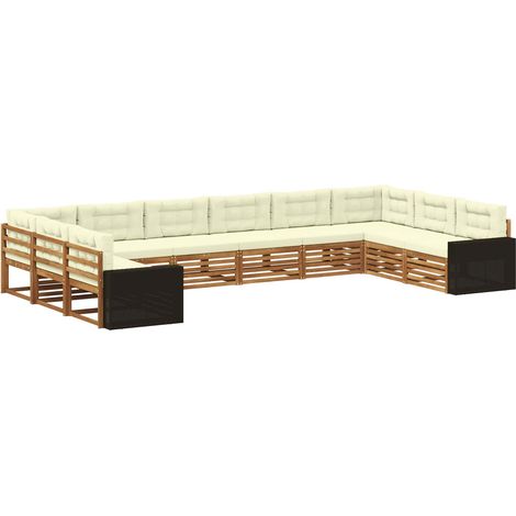Juegos de sofás 10 uds. Madera de Acacia Sólida vidaXL (1/5)