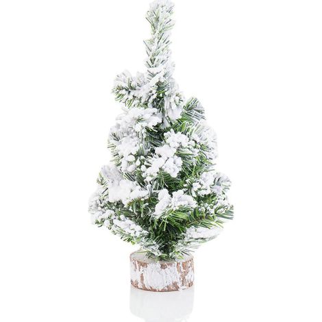 Arbre De Noël Artificiel - Sapin Mini Avec Neige Flocée - Articulé - 40 Cm - Pour Intérieur Bureau Fête - 1 Pièce