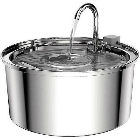 Wasserbrunnen, 3,2 l/108 oz, automatischer Haustier-Wasserspender aus Edelstahl für Hunde, besonders leise (1/5)
