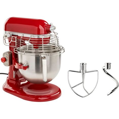 KitchenAid Professional 5KSM7990 6,9-Liter-Küchenmaschine, Farbe: Glänzend Rot (1/5)