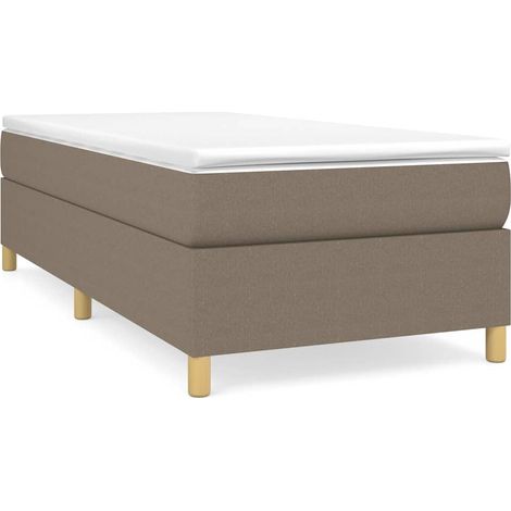 Maison Exclusive - Boxspringbettgestell Taupe 90x200 cm Stoff (1/5)