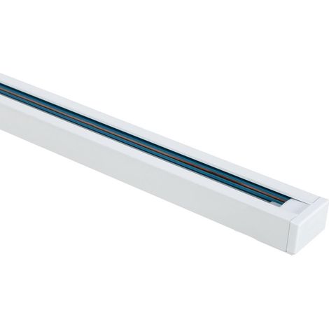 Carril Monofásico Aluminio para Focos LED 2 Metros Blanco