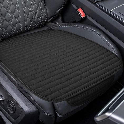 1 Coussin de siège, 60x49 cm, Antidérapant, Microfibre, Respirant, Pour voiture, VUS, Noir (1/5)