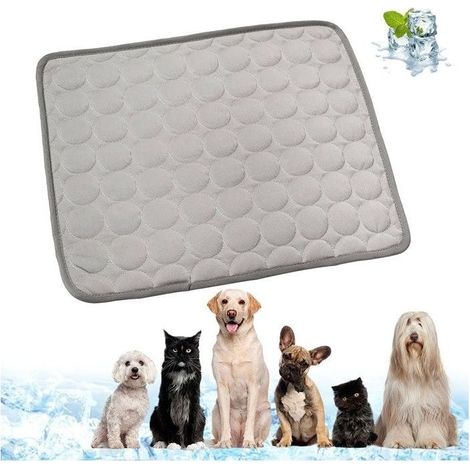Mat Rafraichissant Cat Gray M 62x50cm Cushion Summer Auto-Refroidissant For Small Dog Cat Fabric Oxford Waterproof and Foldable (1/5)