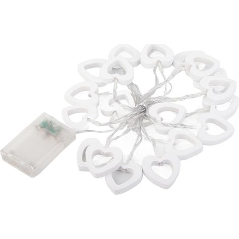 Herzförmige LED-Lichterkette, 3 Meter, 20 LEDs, batteriebetrieben, für Garten, Party, Hochzeit, Geburtstag (1/5)