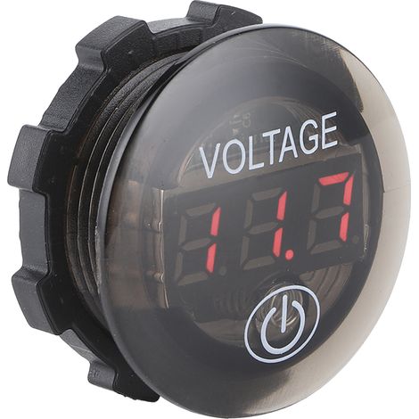 Universelles 12-24V LED-Digitalvoltmeter für Autobatterien mit roter Touch-Steuerung