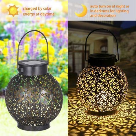 Lanterne Solaire - LED Extérieure - IP44 - Charge Solaire Automatique - Pour Jardin Patio Cour - 1 Pièce (1/5)