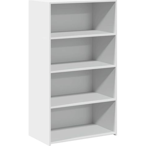 Buffet bahut commode armoire meuble de rangement organisateur cuisine salle de séjour salon haut 70 x 41 x 124 cm bois d'ingénierie blanc (1/5)