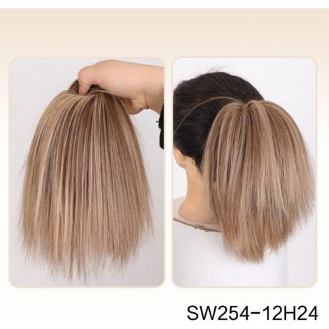 Postiche À Pince - Extensions De Cheveux Synthétiques - Pour Femmes - Usage Quotidien - 1 Pièce
