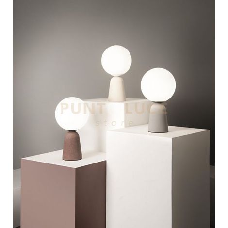 LUMETTO ROCK ROSSO CON VETRO  BIANCO 1 LUCE ATTACCO E14 D.15CM