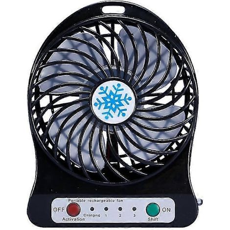 Ventilateur de bureau USB rechargeable pour étudiants, mini ventilateur portable, ventilateur flocon de neige, veilleuse, ventilateur de poche pour extérieur-AquaForge (1/5)