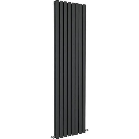 SKY Bathroom Oval Column Radiator Vertical 1800x472mm Double Anthracite (1/5)