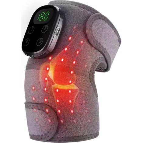 Appareil de massage multifonctionnel sans fil à chauffage et thérapie infrarouge trois en un, adapté aux genoux, aux épaules et aux coudes, soulage les douleurs articulaires, détend les muscles et fav (1/5)