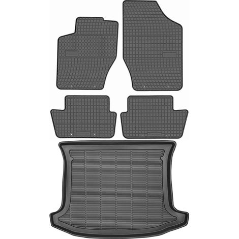 Set di tappetini in gomma per auto e tappetino per bagagliaio per Peugeot 308 I Station Wagon dal 2007 al 2013.