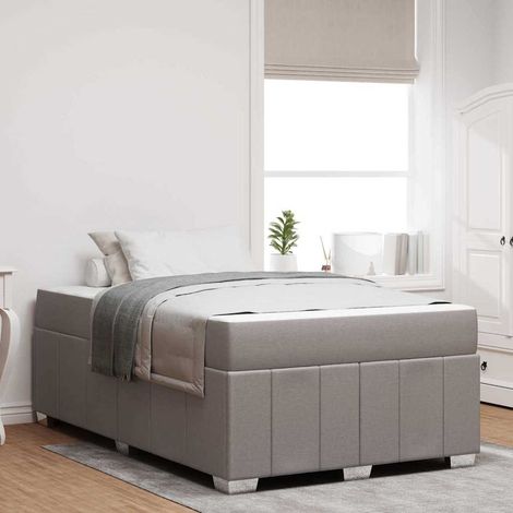 vidaXL Cadre de lit Taupe 120 x 200 cm tissu (1/5)
