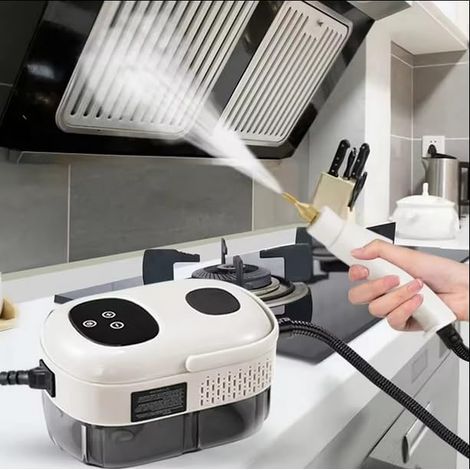 Pulitore a vapore portatile, 5 modalità regolabili, alta temperatura, alta pressione, 2500W per uso domestico, pulitore a vapore per la pulizia di auto, cucina, bagno, ecc. (1/5)