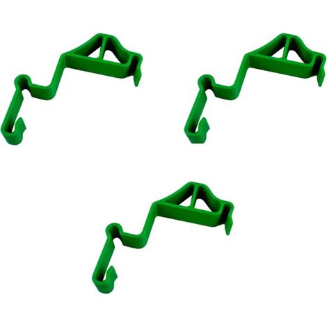 Soportes para herramientas de jardín - Clips para cubos de basura para ventilación natural - 3 piezas - Verde (1/5)