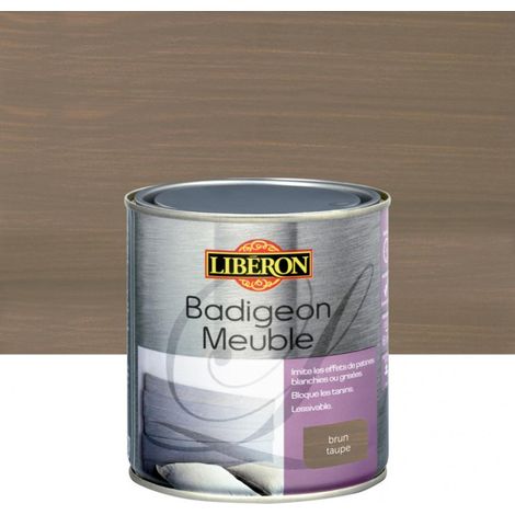 Badigeon meuble brun taupé 0,5 L – Aspect mat velouté – Pour bois blanchis et vieillis – Rénovation et personnalisation meubles – Liberon (1/4)