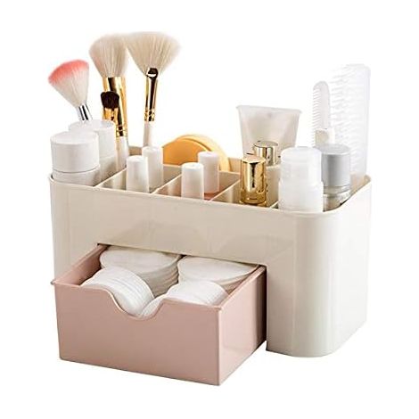 Coffret de maquillage avec tiroirs, boîte de rangement cosmétique (1/5)