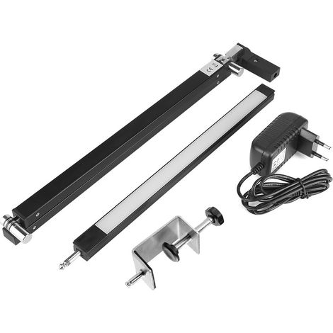 Lampe de bureau/table flexible à pince LED, bras long, pliable et flexible, en métal, pour la maison ou le bureau. (1/5)