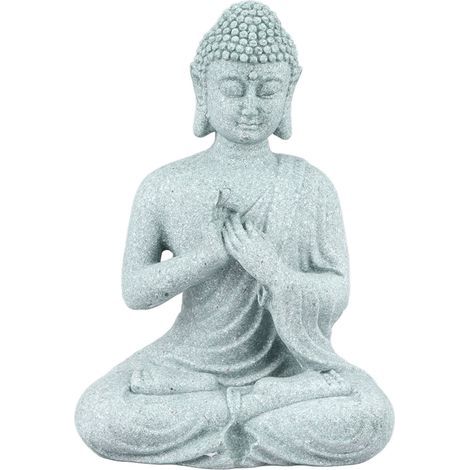 Kleine, dekorative Buddha-Figur aus grünem Sandstein für Aquarien – Feine Handwerkskunst – Zen-Dekoration (1/5)
