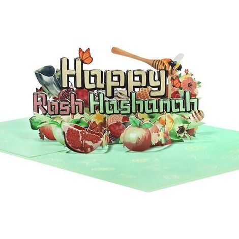 Religiöse jüdische Schana-Tova-3D-Geschenkkarten – Geschenk zum jüdischen Neujahr für die Familie