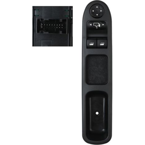 Bouton Leve Vitre 13 BROCHES pour 207 SANS FONCTION AUTOMATIQUE Commande Réglage Rétroviseurs 6554.QA 6554QA