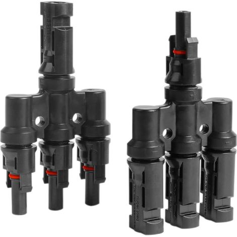 1 Paar PV-T-Verbinder, 3-Wege-Solarpanel-Kabelstecker für Photovoltaik (1/5)