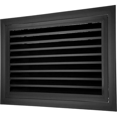 Grille De Toit En Aluminium 14" x 22", 1Pcs Grille De Retour À Persiennes Avec Filtre À Maillage Et Porte Amovible Pour Mur Plafond Sol Comble Abri Système HVAC, Noir (1/5)