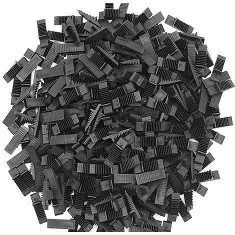 Lot de 200 joints de fenêtre, joints en verre en forme de coin, joints de fenêtre en alliage d'aluminium, joints de nivellement, épaisseur de 1 mm à 10 mm, noirs.