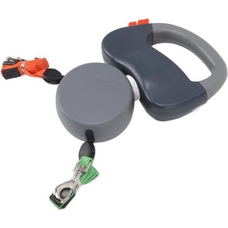 Fafeicy Laisse rétractable pour chien 3m double laisse rétractable pour animaux de compagnie corde à enroulement automatique (1/4)