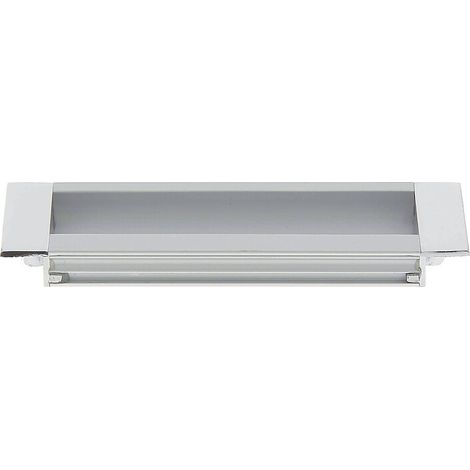 Poignée cuvette à encastrer entraxe 128 mm aluminium finition zamak chromé - CADAP (1/2)