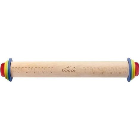 Lacor Klassischer Teigroller aus Naturholz 34,5 cm