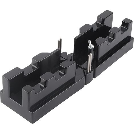Outil de coupe d'angle d'onglet 2 en 1 ABS noir Instrument de gabarit de mesure d'usure de haute précision (1/5)