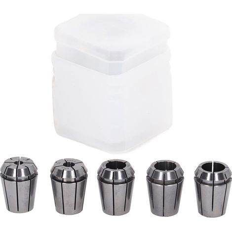 5 Pcs Collet Set High Carbon Steel Strong Grip High Accuracy Spring Collet Set for CNC Lathe Milling Machine (1/5)