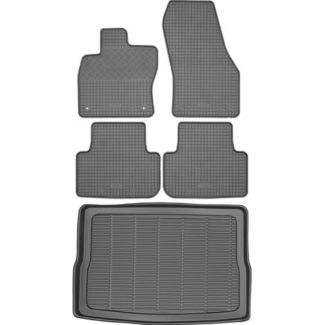 Ensemble de tapis de sol en caoutchouc pour Volkswagen Golf Sportsvan (2014-2020) + tapis de coffre