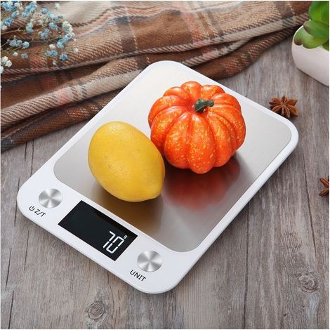 Échelle de gramme électronique de balance numérique de haute précision de cuisine (blanc 5kg/1g) (1/5)