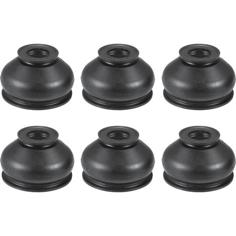Soufflet De Rotule De Direction Noir Lot De 6 En Caoutchouc Couleur Noire, Matériau Caoutchouc, Protection Poussière, Tailles: 11mm, 21mm, 35mm, 27mm