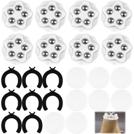 ruedas autoadhesivas para muebles y contenedores Pequeñas ruedas giratorias autoadhesivas de 360° con 5 rodamientos de bolas y frenos (1/5)