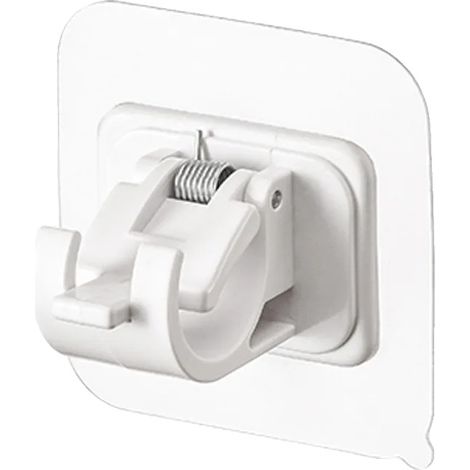 Supports de tringle à rideau sans perçage, adhésif fort, design de crochet ajustable, BLANC, 2PC-a (1/2)